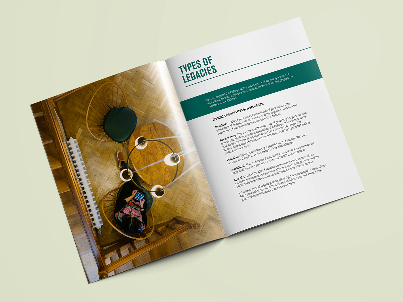 Nuffield College Legacy Brochure Content Layout