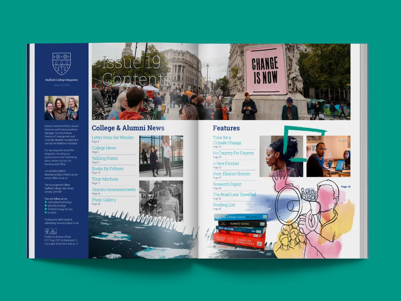Creative Magazine Contents Page Design